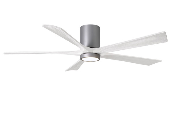 Matthews Fan Company - IR5HLK-BN-MWH-60 - 60"Ceiling Fan - Irene-5HLK - Brushed Nickel