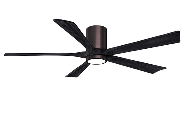 Matthews Fan Company - IR5HLK-BB-BK-60 - 60"Ceiling Fan - Irene-5HLK - Brushed Bronze