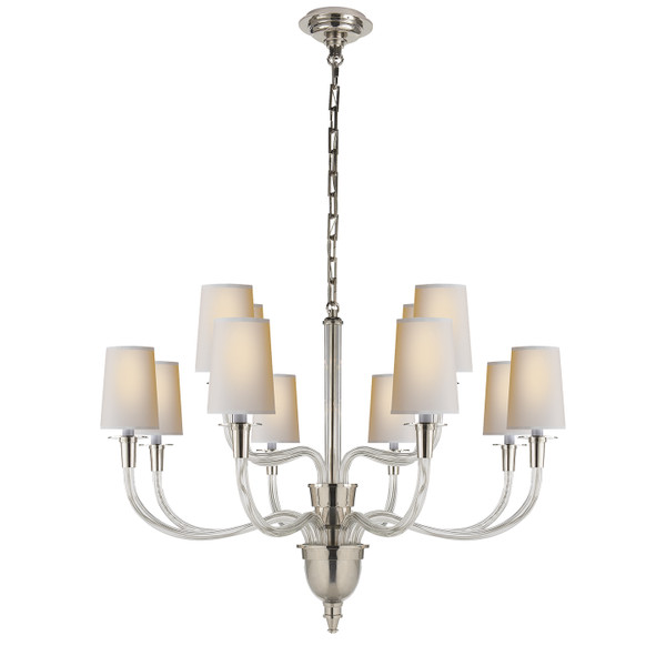 Visual Comfort Signature - TOB 5033PN-NP - 12 Light Chandelier - Vivian - Polished Nickel