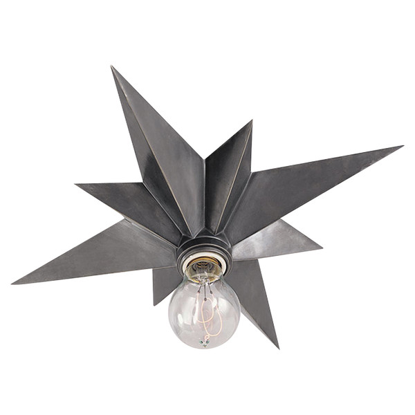 Visual Comfort Signature - SC 4000AS - One Light Flush Mount - Star - Antique Silver