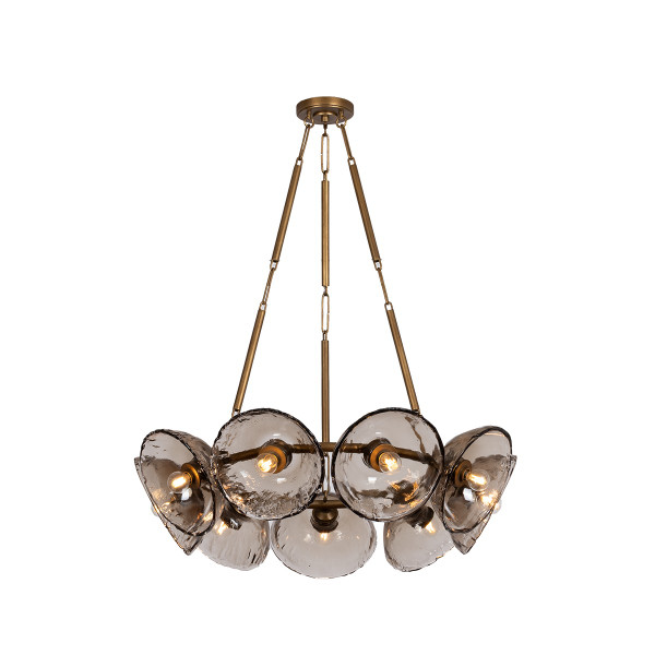 Troy Lighting - F5436-PGL - Nine Light Chandelier - Diego - Patina Gold Leaf