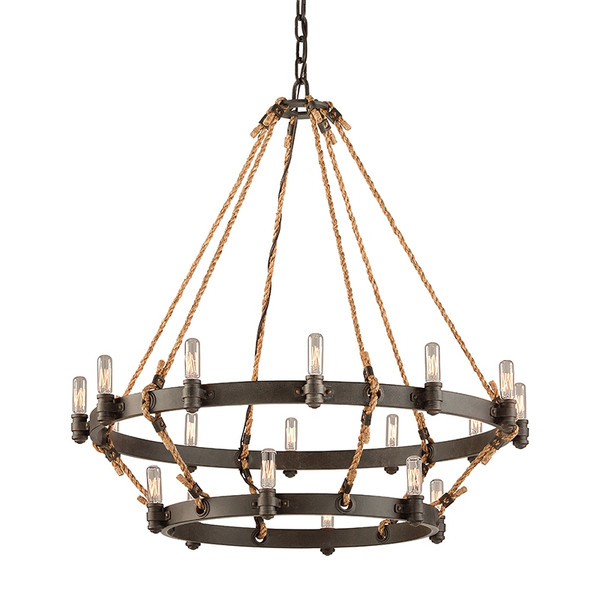Troy Lighting - F3128-HBZ - 18 Light Chandelier - Pike Place - Heritage Bronze