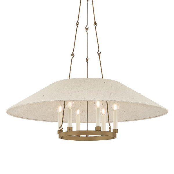 Troy Lighting - F1638-PBR - Six Light Chandelier - Archive - Patina Brass