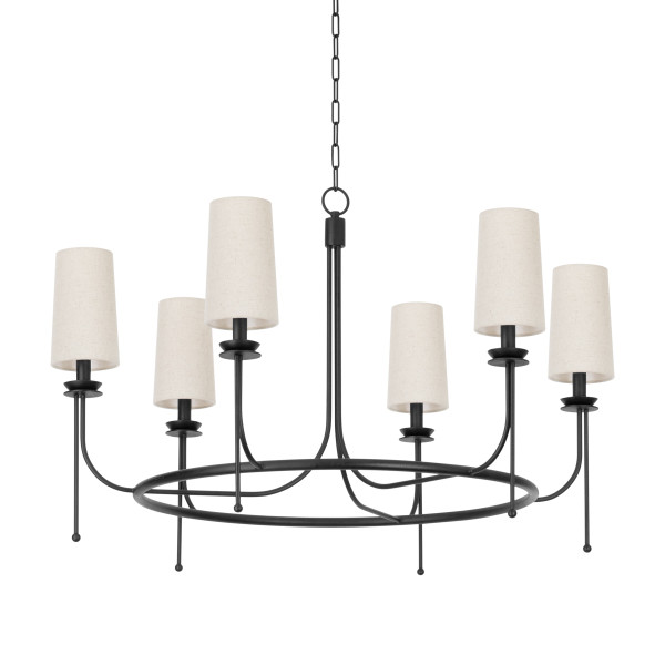 Troy Lighting - F1240-FOR - Six Light Chandelier - Calder - Forged Iron