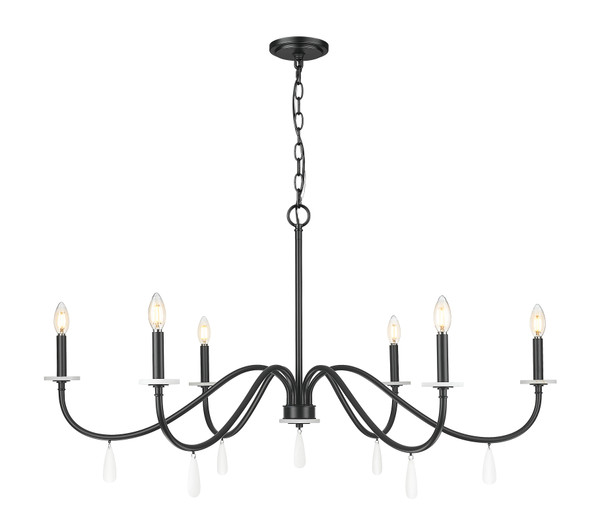 Z-Lite - 6103-45MB - Six Light Chandelier - Toussant - Matte Black