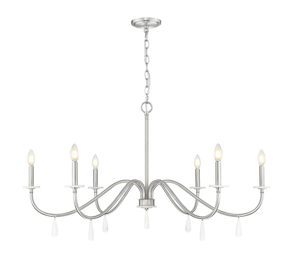Z-Lite - 6103-45BN - Six Light Chandelier - Toussant - Brushed Nickel