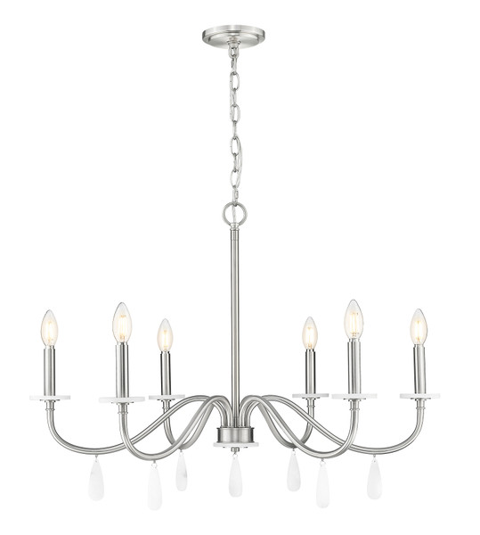 Z-Lite - 6103-32BN - Six Light Chandelier - Toussant - Brushed Nickel