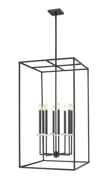 Z-Lite - 6100-44MB - Eight Light Chandelier - Gaultier - Matte Black+Mordern Gold