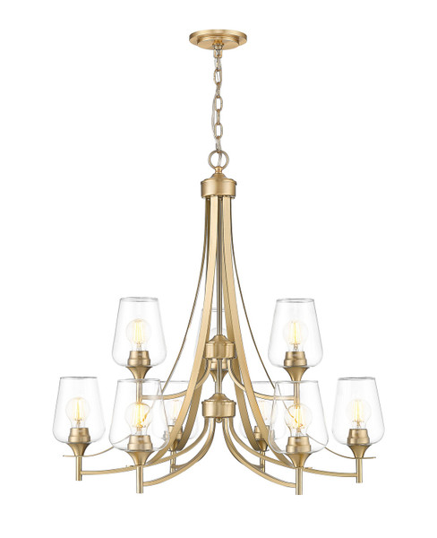 Z-Lite - 473-9BBR - Nine Light Chandelier - Joliet - Burnished Brass