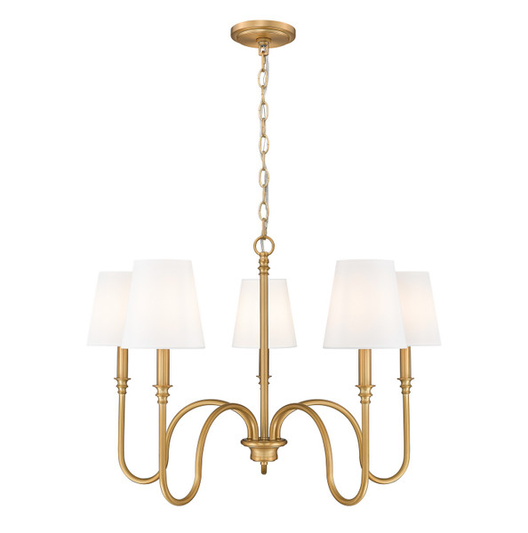 Z-Lite - 4505-5RB - Five Light Chandelier - Jisele - Rubbed Brass
