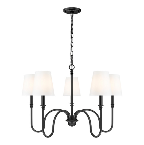 Z-Lite - 4505-5MB - Five Light Chandelier - Jisele - Matte Black