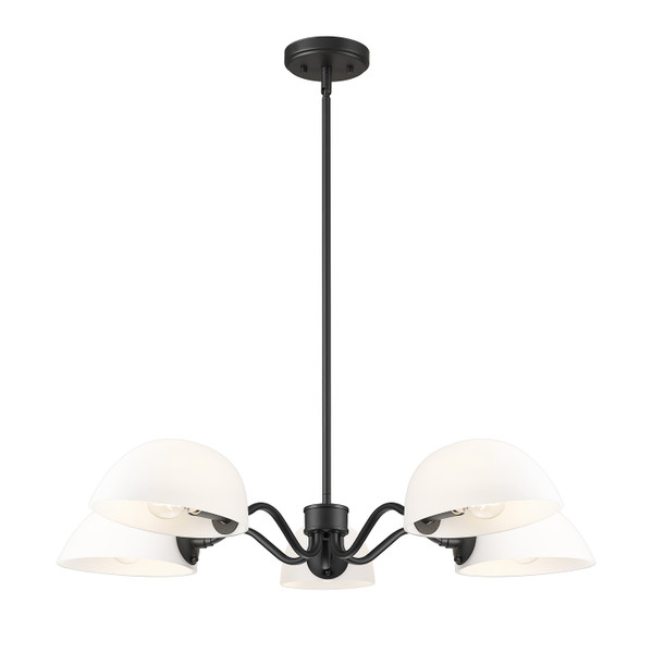 Z-Lite - 3048-5MB - Five Light Chandelier - Breton - Matte Black