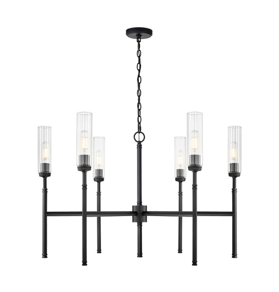 Z-Lite - 3047-6MB - Six Light Chandelier - Esme - Matte Black