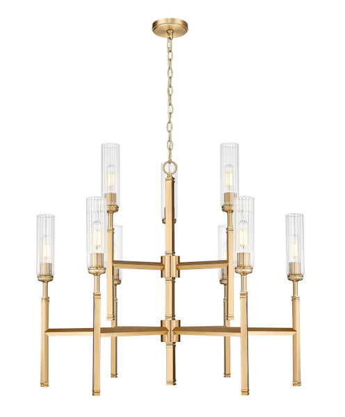 Z-Lite - 3047-9MGLD - Nine Light Chandelier - Esme - Modern Gold