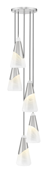 Z-Lite - 828P7-5R-BN - Five Light Chandelier - Aimie - Brushed Nickel