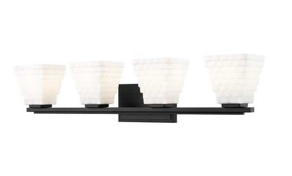 Z-Lite - 7514-4V-MB - Four Light Vanity - Annalise - Matte Black