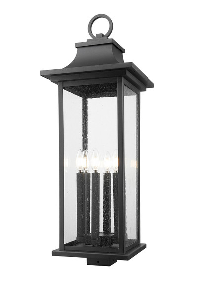 Z-Lite - 5017PHXLS-BK - Six Light Outdoor Post Mount Fixture - Tiberius - Black