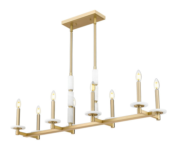 Z-Lite - 3045-8L-MGLD - Eight Light Linear Chandelier - Kaden - Modern Gold