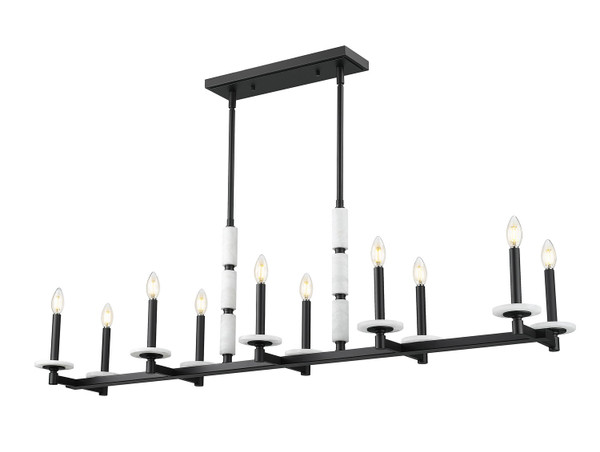 Z-Lite - 3045-10L-MB - Ten Light Linear Chandelier - Kaden - Matte Black