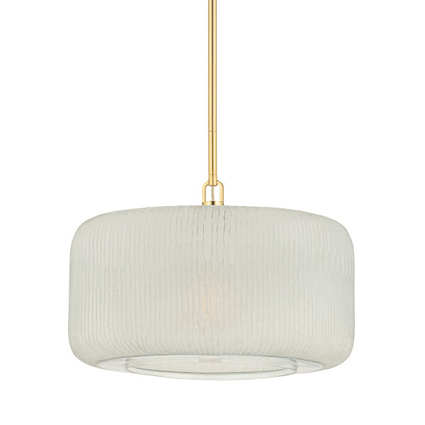 Hudson Valley - 7020-AGB - One Light Pendant - Beechurst - Aged Brass