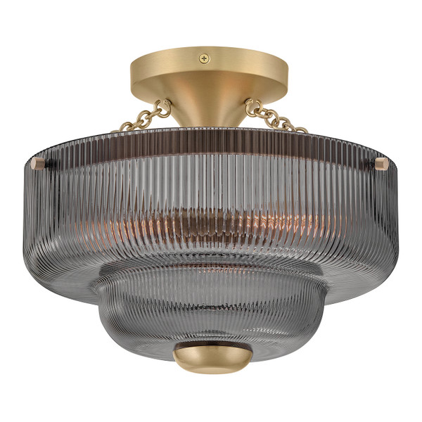 Hinkley - 48571LCB-SM - LED Semi-Flush Mount - Adella - Lacquered Brass