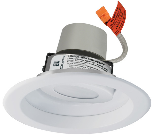 Elco Lighting - E617R1240W - 6" RND ADJSTBL RFLCTR W/ DRVR 1250LM 40K - All White