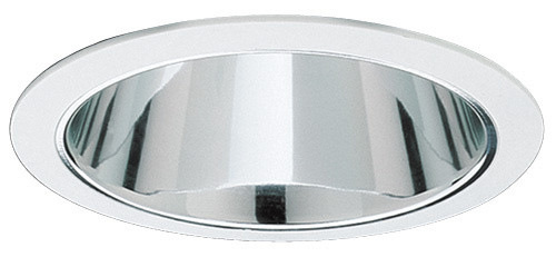Elco Lighting - ELS30C - 6" CLEAR REFLECTOR CONE - Chrome with White Trim