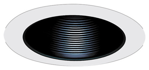 Elco Lighting - ELM530B - 5" BLK MTL BAFL TRM - Black with White Trim