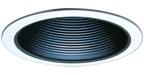 Elco Lighting - ELM30B - 6" BLACK BAFFLE METAL - Black with White Trim