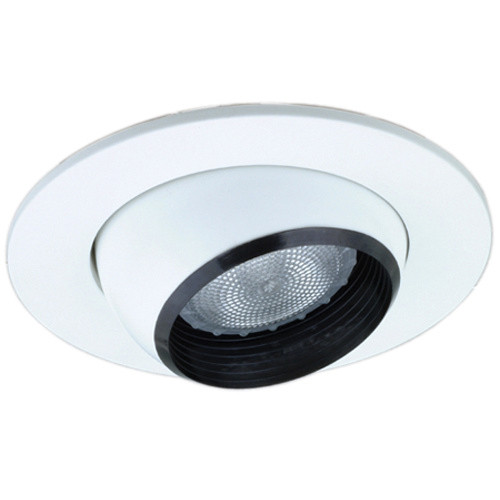 Elco Lighting - EL515W - 5" EYEBALL FOR R20 PAR20 W/BFFL - Black with White Trim