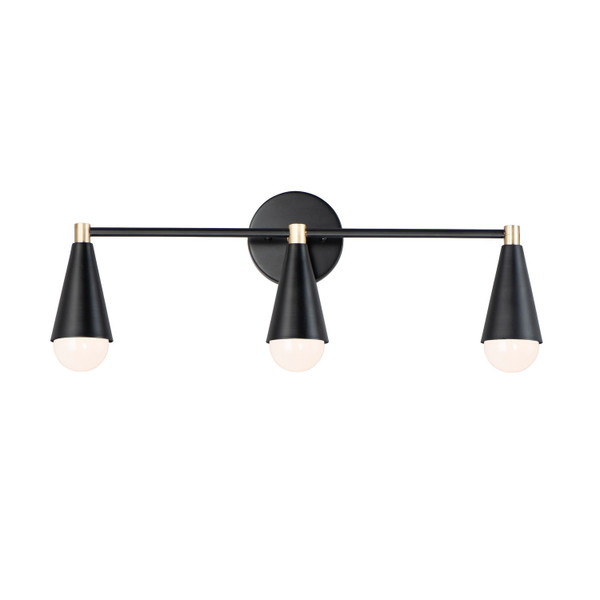 Maxim - 11263BKSBR/BUL - LED Bath Vanity - Lovell - Black / Satin Brass