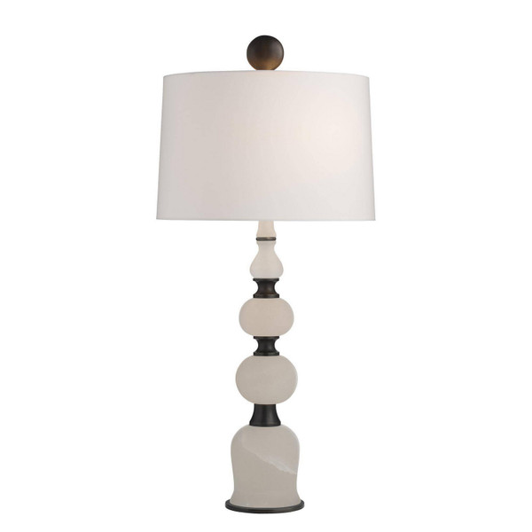 Arteriors - GDPTC02-829 - Two Light Table Lamp - Minaret - White/English Bronze