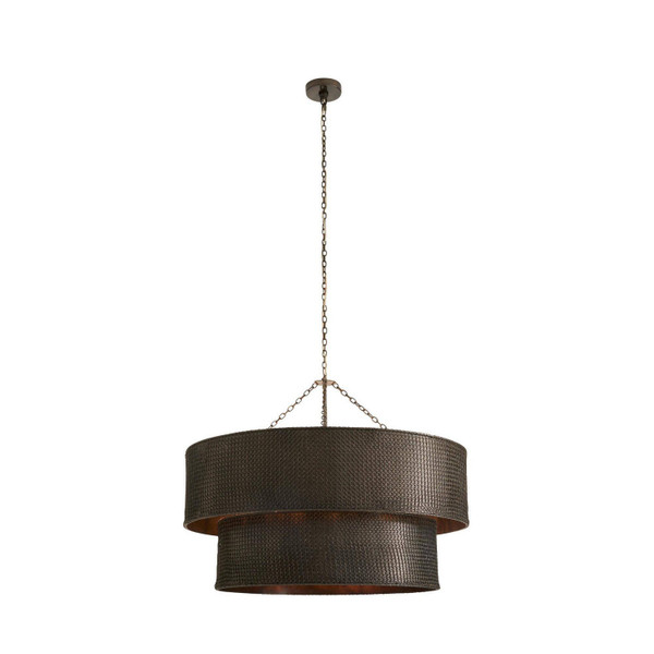 Arteriors - DMI31 - Six Light Chandelier - Hecche - Carbon/Bronze