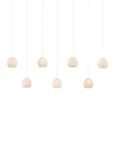 Currey and Company - 9000-1064 - Seven Light Pendant - Lazio - White/Silver