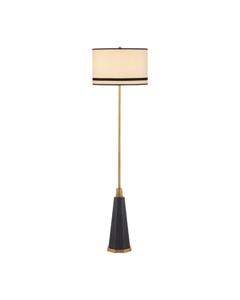 Currey and Company - 8000-0174 - One Light Floor Lamp - Gieves - Black/Bronze/Antique Brass