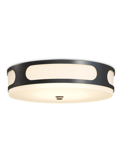 Currey and Company - 9900-0001 - LED Outdoor Flush Mount - Swale - Black/White