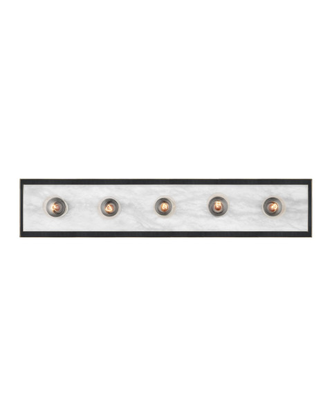Currey and Company - 5800-0056 - Five Light Wall Sconce - Berdine - Natural/Oil Rubbed Bronze