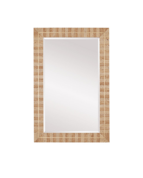 Currey and Company - 1000-0158 - Mirror - Dezi Collection - Natural / Brass