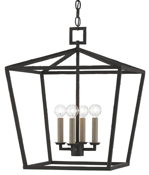 Currey and Company - 9000-0455 - Four Light Lantern - Denison - Mol Black