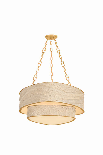 Corbett Lighting - 587-32-VGL - Nine Light Chandelier - Kiso - Vintage Gold Leaf
