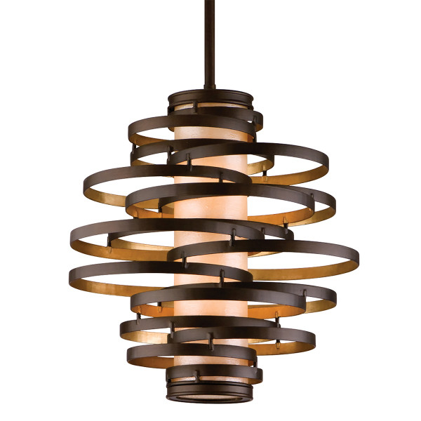 Corbett Lighting - 113-42-BRL/GL - Two Light Pendant - Vertigo - Bronze Leaf
