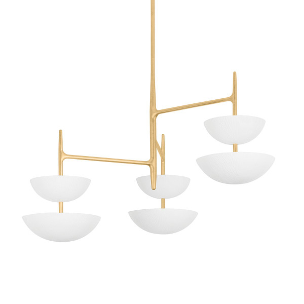 Corbett Lighting - 477-42-VGL/GSW - LED Chandelier - Evander - Vintage Gold Leaf