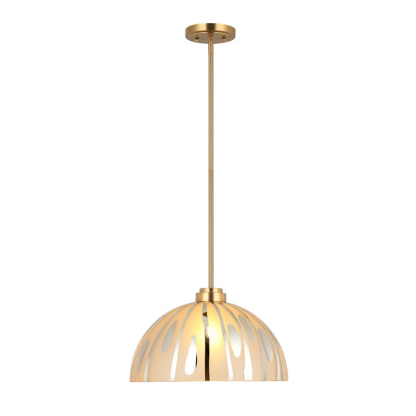 Varaluz - 1070P01LSG - One Light Pendant - Chroman Empire - Satin Gold