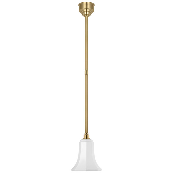 Visual Comfort Signature - TOB 5815HAB-WHT - LED Pendant - Academy Barn Light - Hand-Rubbed Antique Brass