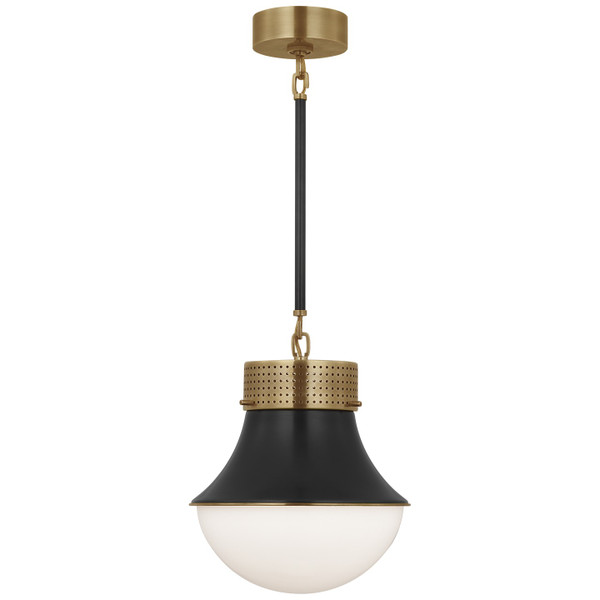 Visual Comfort Signature - KW 5221AB/BZ-WG - One Light Pendant - Precision - Antique-Burnished Brass and Bronze