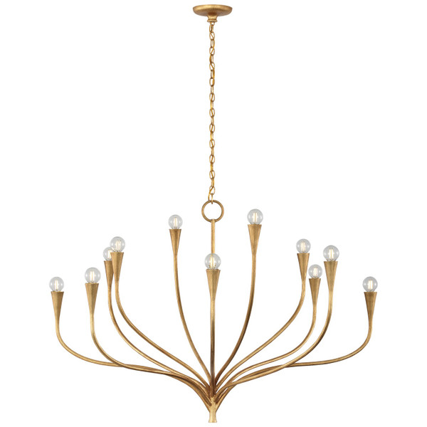 Visual Comfort Signature - JN 5187AGL - LED Chandelier - Marini - Antique Gold Leaf