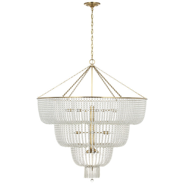 Visual Comfort Signature - ARN 5303HAB-CG - LED Chandelier - Jacqueline - Hand-Rubbed Antique Brass