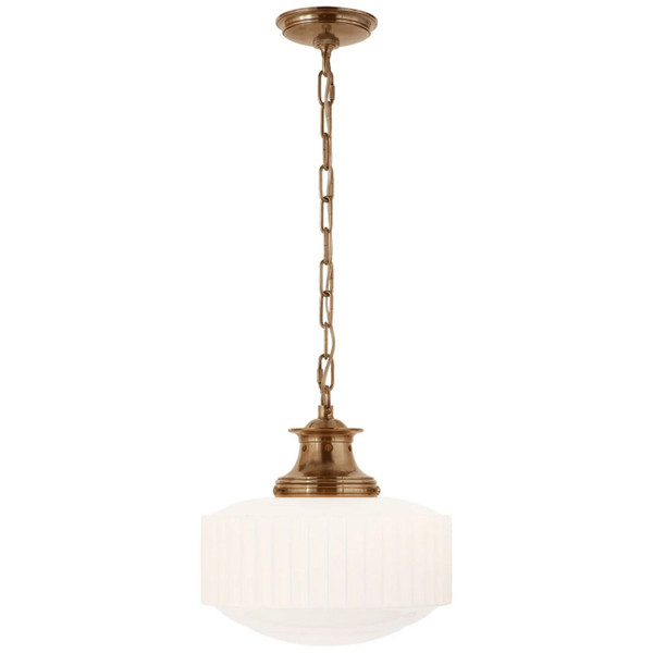 Visual Comfort Signature - TOB 5158HAB-WG - One Light Pendant - Milton Road - Hand-Rubbed Antique Brass