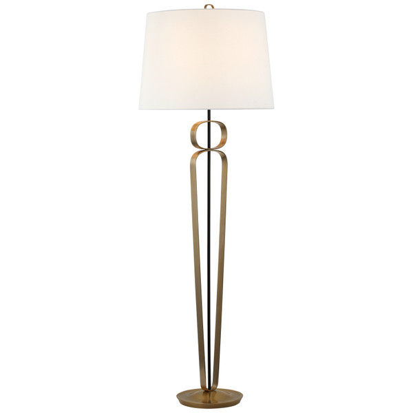 Visual Comfort Signature - ARN 1440HAB/BLK-L - LED Floor Lamp - Valda - Hand-Rubbed Antique Brass and Matte Black