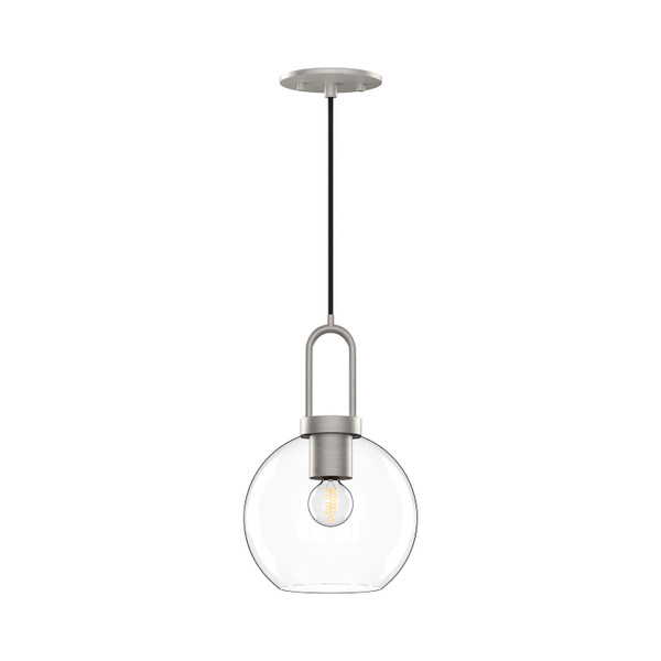 Alora - PD601608BNCL - One Light Pendant - Soji - Brushed Nickel/Clear Glass